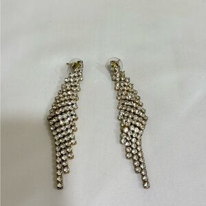 Elegant Gold and Silver Dangle Earrings